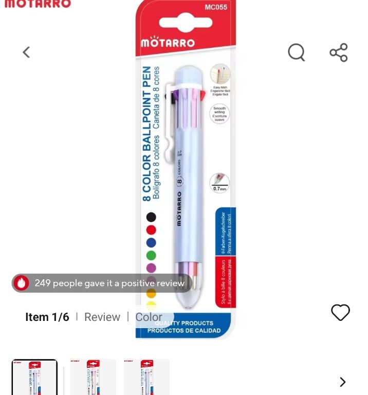 עט כדורי רב־צבעי