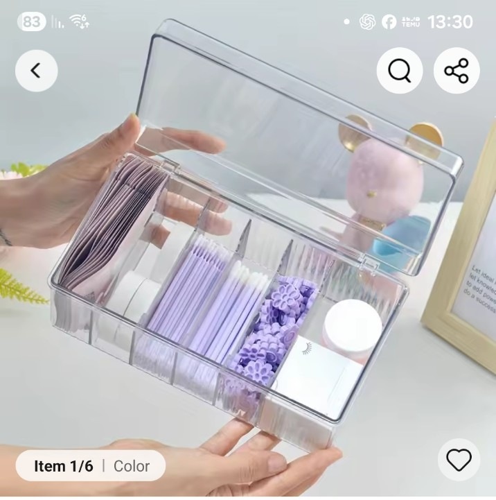 קופסת ארגון שקופה